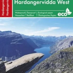 Hardangervidda West Hiking & Cycling Map