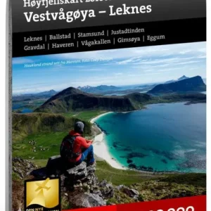 Høyfjellskart Lofoten : Vestvågøya - Leknes 1:30 000