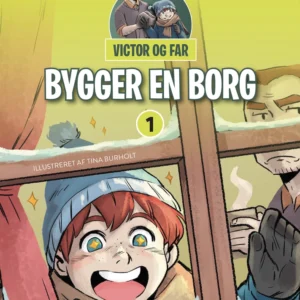 Victor og far bygger en borg