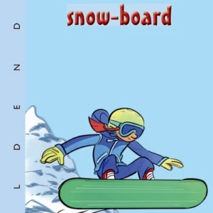 Silje står på snow-board