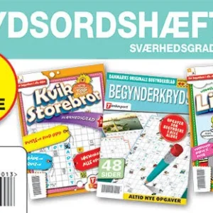 Krydsords samleposer med 3 blade. Sværhedsgrad LET ***