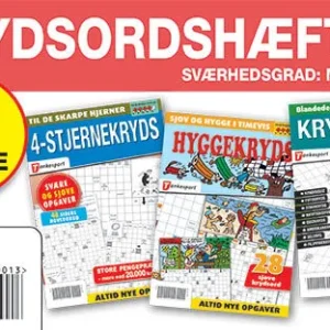 Krydsords samleposer med 3 blade. Sværhedsgrad MELLEM ***
