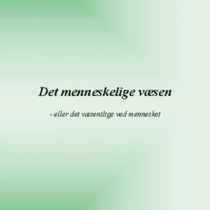 Det menneskelige væsen