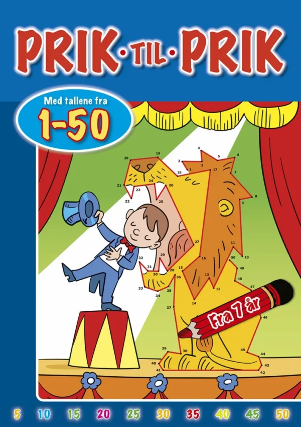 Prik til prik med tallene fra 1-50 (Cirkus)