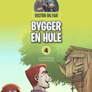 Victor og far bygger en hule