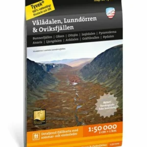 Vålådalen, Lunndörren & Oviksfjällen 1:50.000