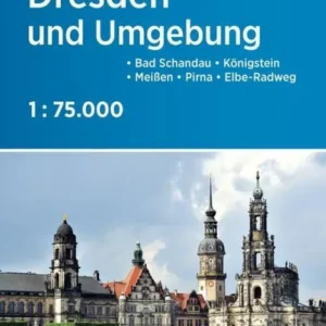 Dresden und Umgebung Radkarte - Dresden and surroundings cycling map