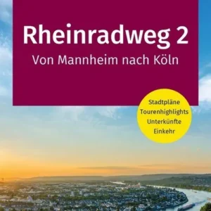 Rheinradweg 2: Von Mannheim nach Köln, Kompass Fahrrad-Tourenkarte 7012