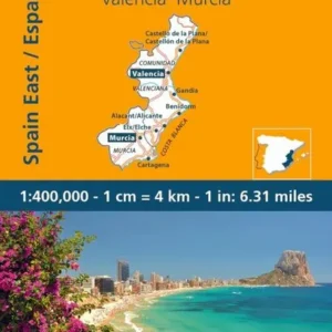 Michelin Spain Blad 577: Spain Central East: La Comunidad Valenciana, Murcia