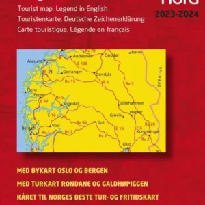 Sør-Norge nord 2023-2024 : bil- og turistkart = tourist map = Touristenkarte = Carte touristique
