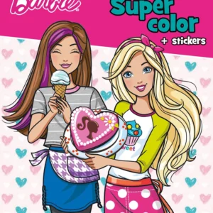 Barbie  -  SUPER COLOR + STICKERS CARRY ALONG