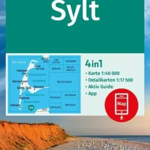 Sylt mit Ortsplänen, Kompass Wanderkarte 701