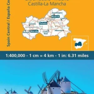 Michelin Spain Blad 576: Center Spain - Extremadura, Castilla - La Mancha, Madrid