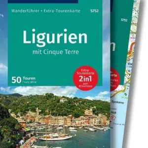 Ligurien mit Cinque Terre, Kompass Wanderführer + Extra-Tourenkarte 5752