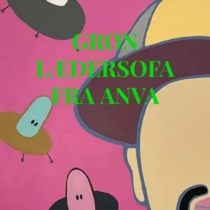 Grøn lædersofa fra Anva