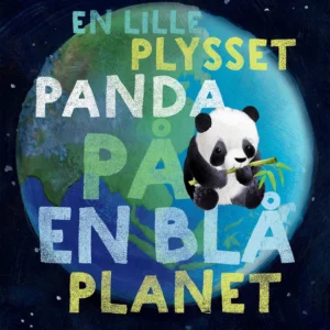 En lille plysset panda på en blå planet