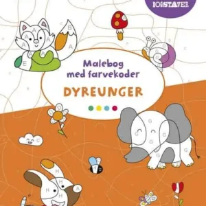 Malebog med farvekoder: Dyreunger