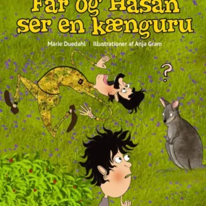 Far og Hasan ser en kænguru