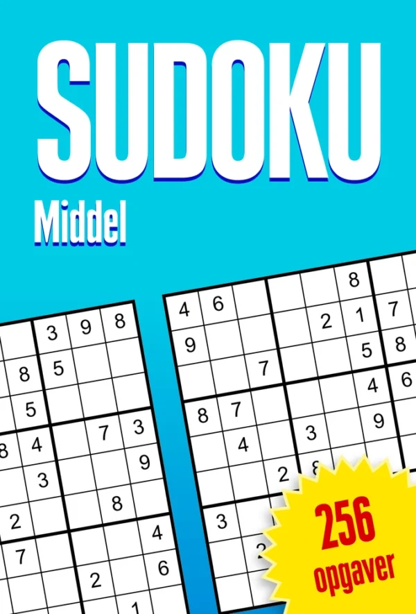 Sudoku - Middel, 256 opgaver