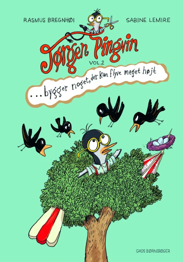 Jørgen Pingvin bygger noget, der kan flyve meget højt