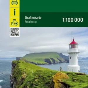 Färöer - Føroyar - Faroe Islands Road Map