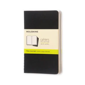 Notesbog Moleskine pocket cahiers sort 3 stk m/64 blanke ark