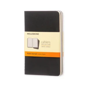 Notesbog Moleskine pocket cahiers sort 3 stk m/64 linjerede