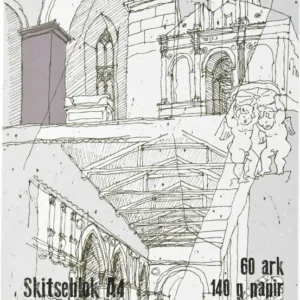 Tegne/skitse spiralblok A4 60 ark