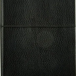 Notesbog pu m. elastik sort A5