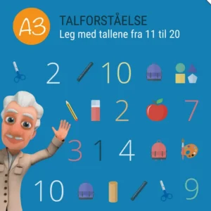A3 - Talforståelse, Leg med tallene fra 11 til 20 (kolli 6)