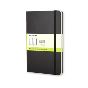 Notesbog Moleskine pocket sort m/192 blanke ark hard cover