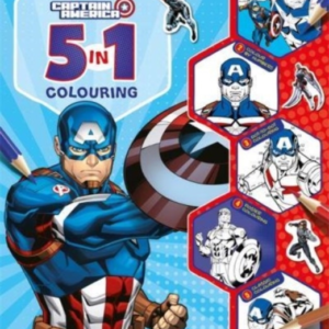 Marvel Avengers Captain America 5 In 1 Colouring