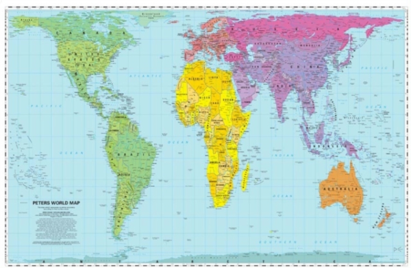 Peters World Mapfolded
