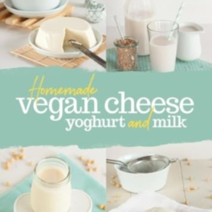 Homemade Vegan Cheese Yoghurt And Milk