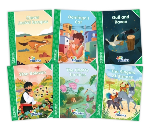 Jolly Phonics Folktales Green Readers Level 3 Complete Set 1
