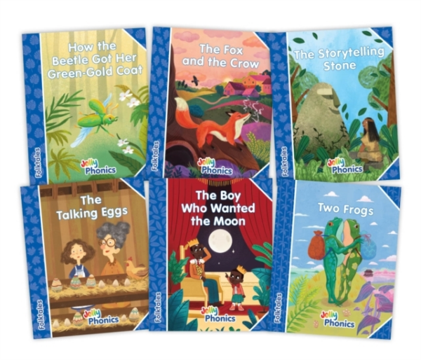 Jolly Phonics Folktales Blue Readers Level 4 Complete Set 1-