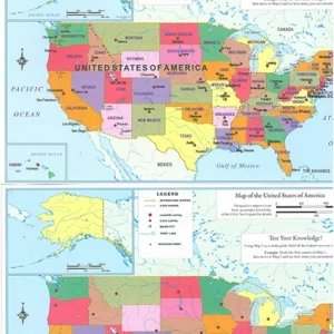 USA Educational Map Set