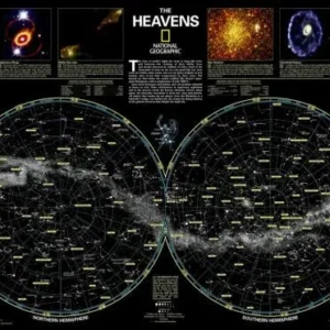 The Heavens: Star map of northern and southern hemispheres