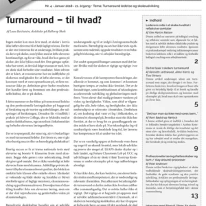 Ledelse i Morgen, Nr. 4. Januar 2018. 21. årgang. Tema: Turnaround ledelse og skoleudvikling