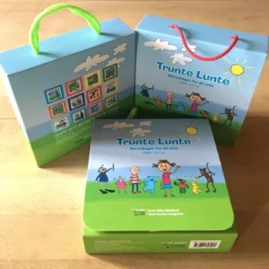Trunte Lunte kuffert med 12 bøger