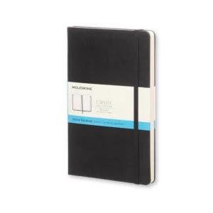 Notesbog Moleskine large sort m/240 prikket ark hard cover