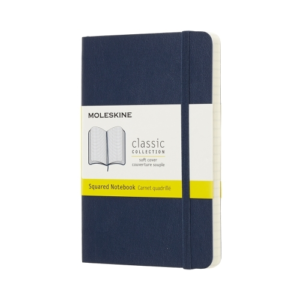 Notesbog Moleskine large blå m/240 blanke ark hard cover