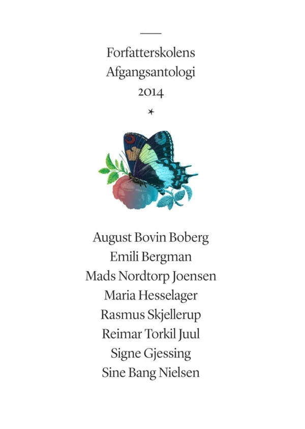 Forfatterskolens afgangsantologi