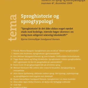 Sproghistorie og sprogtypologi