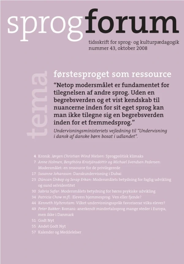 Førstesproget som ressource
