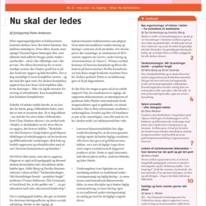 Skolen i Morgen. Nr. 8. Maj 2013. 16. årgang. Tema: Ny skoleledelse