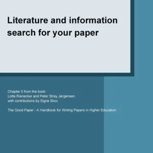 Literature and information search for your paper