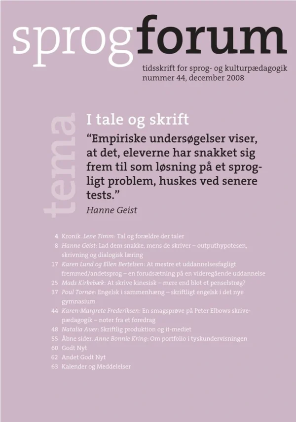I tale og skrift