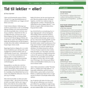 Skolen i Morgen. Nr. 3. November 2013. 17. årgang. Tema: Lektier