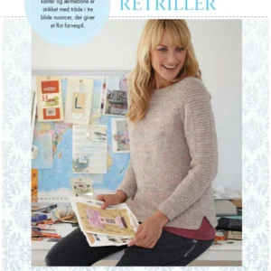 Strikkeopskrift - Bluse med retriller